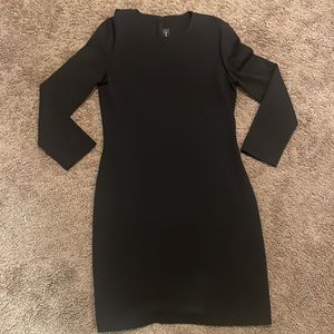 St. John Knit Long Sleeve Little Black Dress